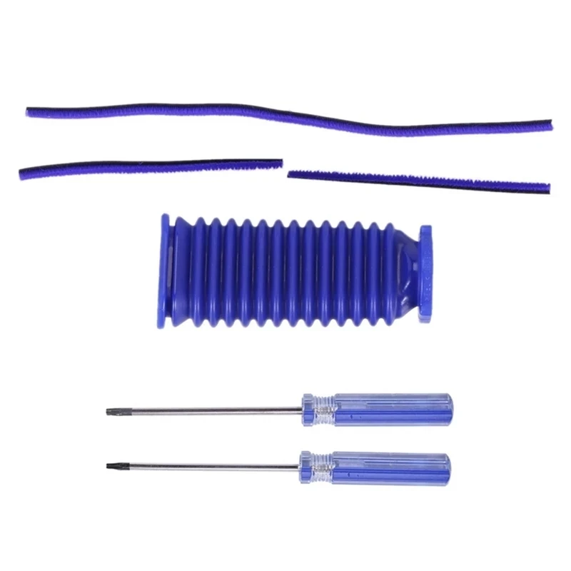 

For Dyson V6 V7 V8 V10 V11 Vacuum Cleaner Soft Roller Head Soft Plush Strip Roller Suction Blue Hose Part