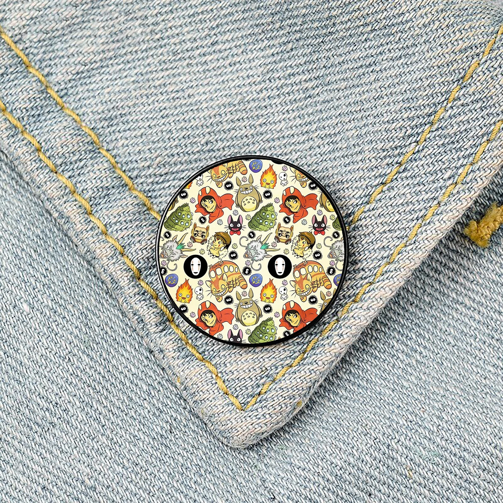 

Anime Faces Printed Pin Custom Funny Brooches Shirt Lapel Bag Cute Badge Cartoon Cute Jewelry Gift for Lover Girl Friends