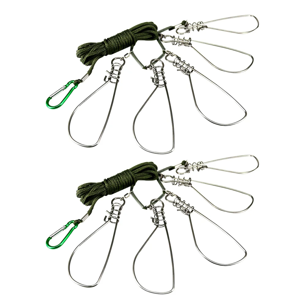 

Stringer Fishing Fish Heavy Duty Stainless Steel Kayak Chain Trout Buckle Locks Clip Lock Rope