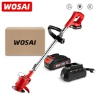 Электрическая Газонокосилка WOSAI, 20 в, Беспроводная газонокосилка с регулируемой длиной и регулировкой угла 45  60 , инструменты сада
