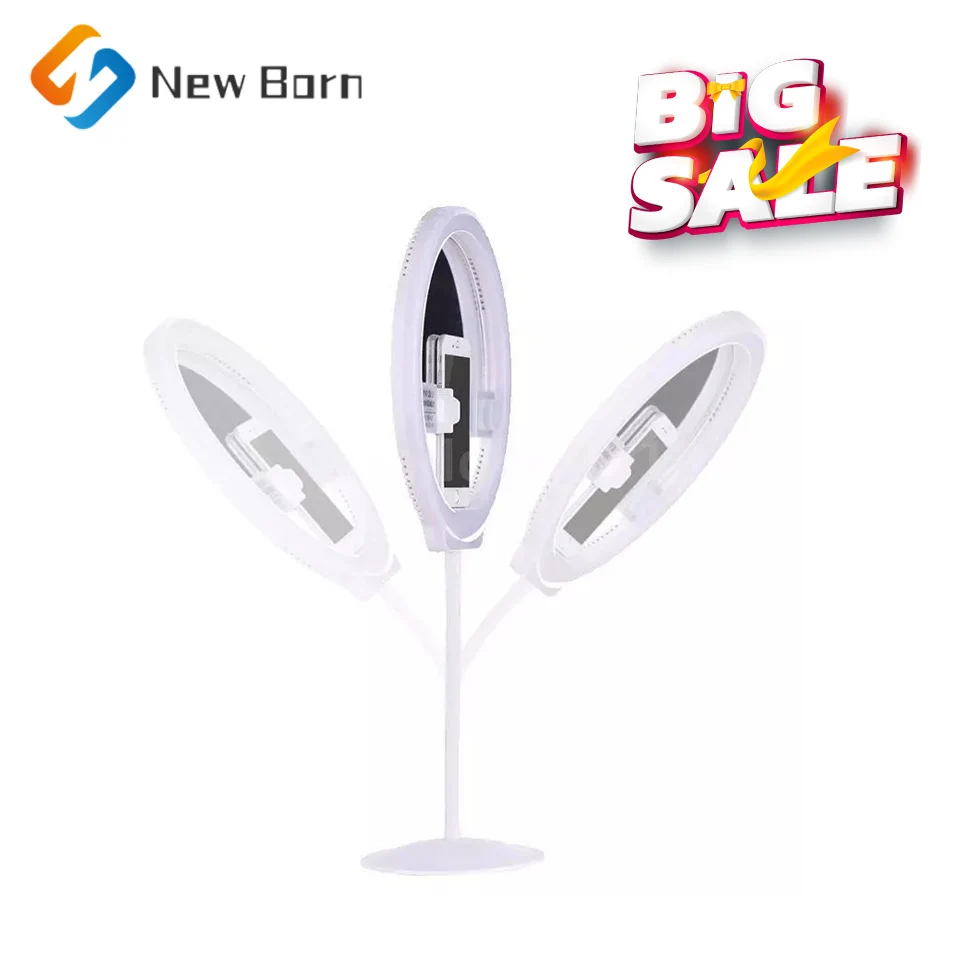 YN128 II lampu swafoto светодиодный fotografi, lampu cincin swafoto Dua светодиодный warna 3200K-5500K diредуктор, потоковое видео lampu