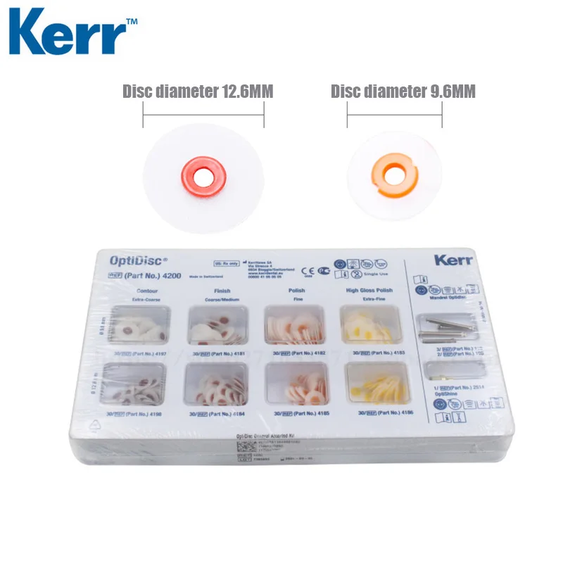 

9.6/12.6mm Kerr Dental Polishing Discs Gross Reduction Contouring Mandrel Stripes Set Dental Polishing Material Teeth Whitening