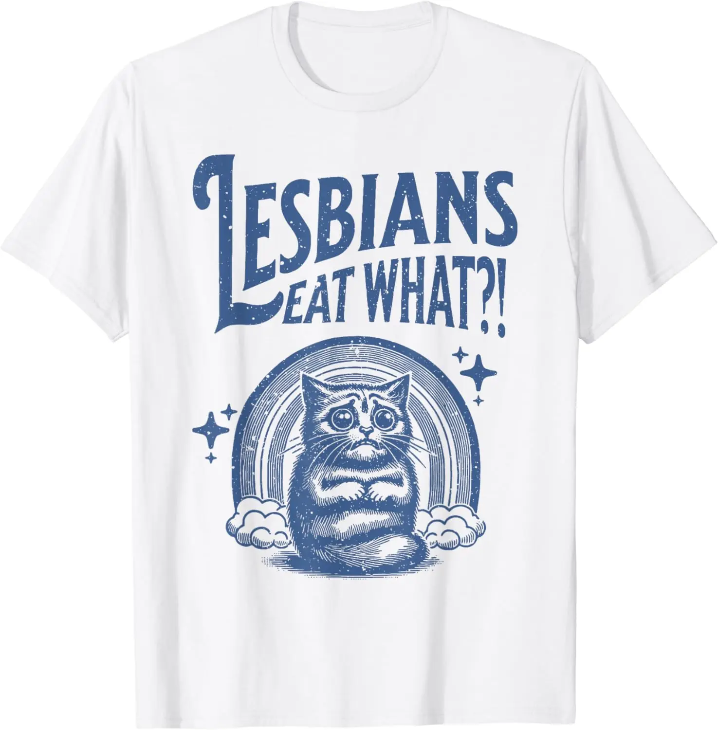 Футболка с круглым вырезом и забавными кошками для влюбленных лесбиянок съешь то