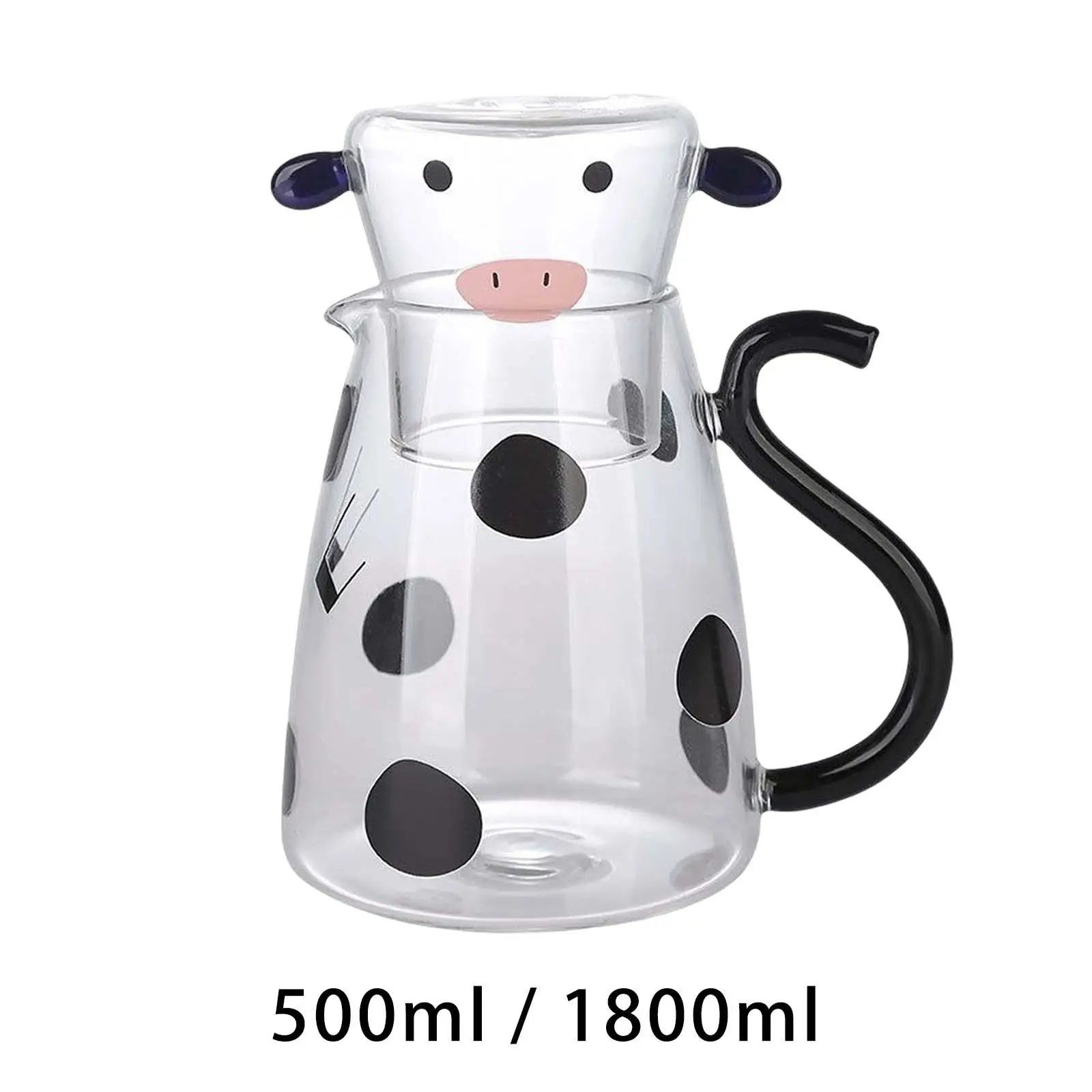 

Милый чайник из молочного стекла, прозрачный кувшин, портативный чайник из бычьего стекла для путешествий, подарок на день рождения, для офиса