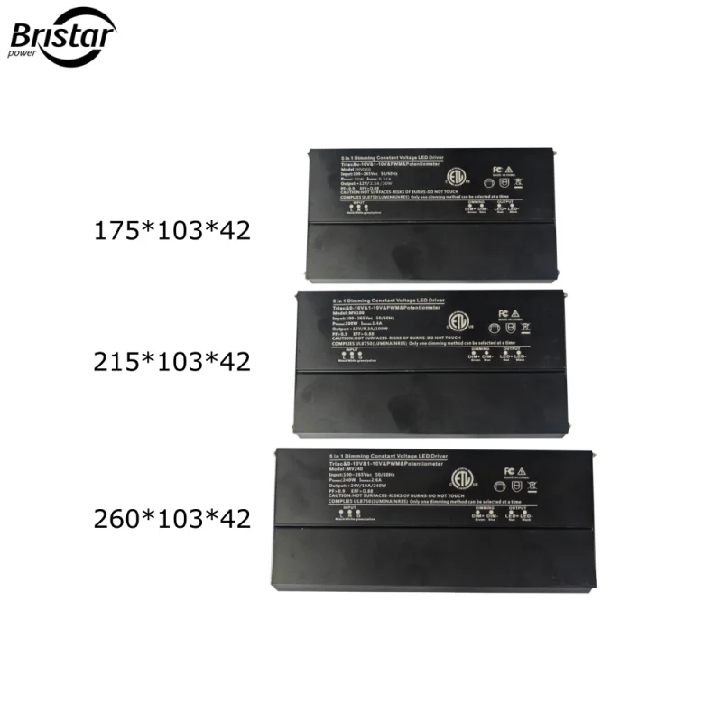30-240 Вт IP67 200 Вт 24 В Водонепроницаемый драйвер для светодиодов 5-в-1 с диммированием Triac, 0-10 В1-10 Впотенциометр10 В ШИМ, стандарт США ETL, распределительная коробка (art.: 3920dc13ae62d) - 3920dc13ae62d