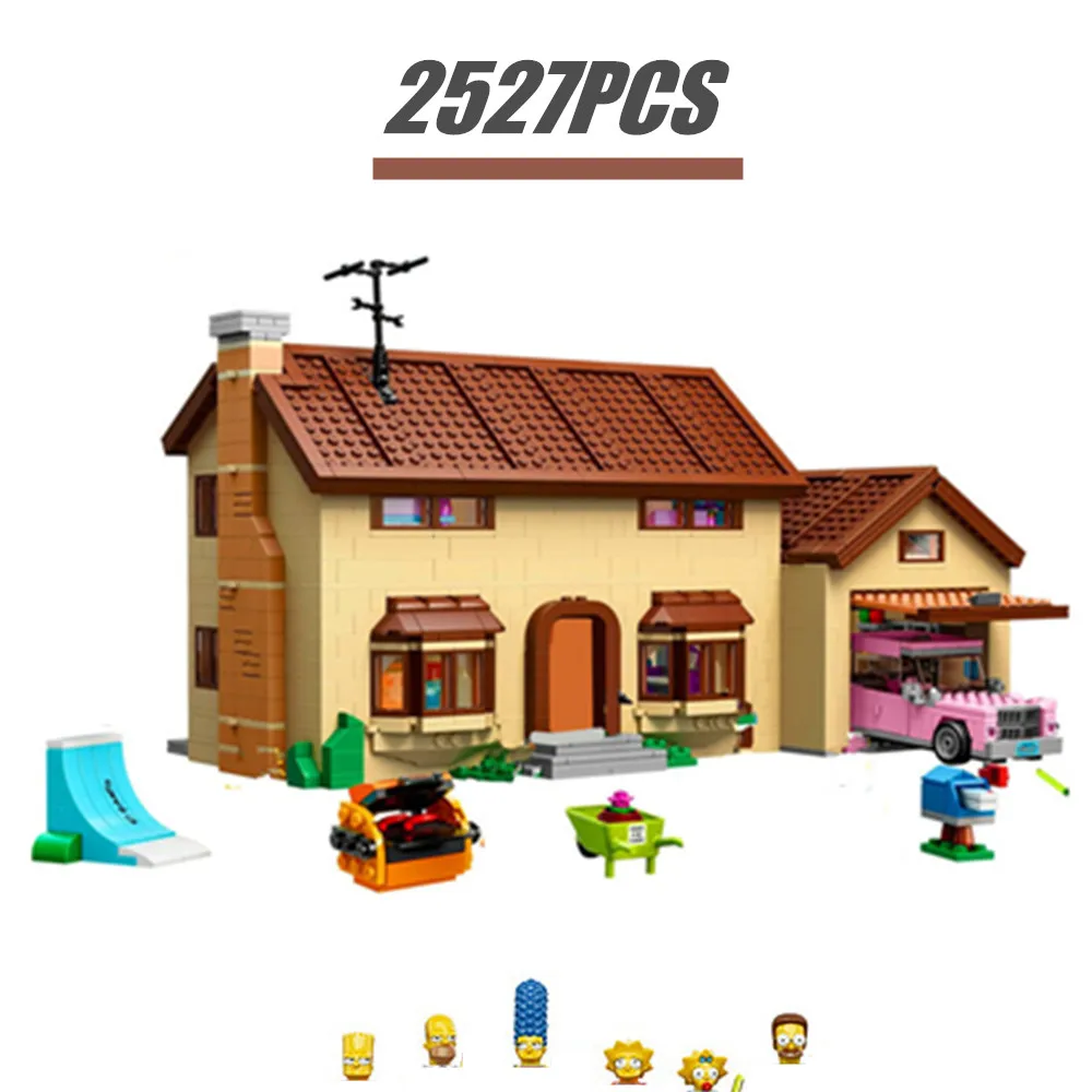 Модель домика Симпсона Kwik-E-Mart конструктор уличный вид кирпичи 71006 71016 игрушки
