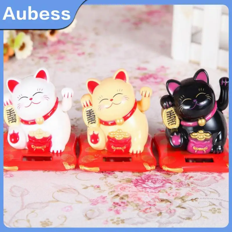

Creative Fortune Crafts Figurines Birthday Gift Cute Wealth Waving Cat Shaking Hands Home Craft Hotel Decor Miniatures Lucky Cat