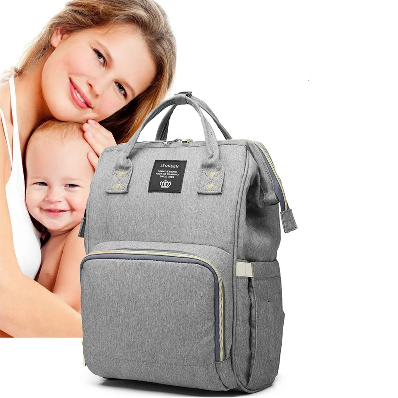 ZK20 Mommy Backpacks Nappy Bags With USB Stroller Hooks Diaper Bags Large Volume Outdoor Travel Bags