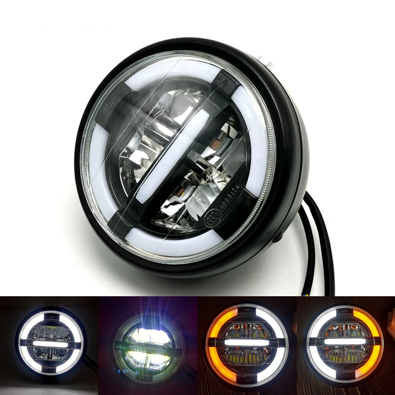 Светодиодные мотоциклетные фары дальнего и ближнего света дневные ходовые огни 7