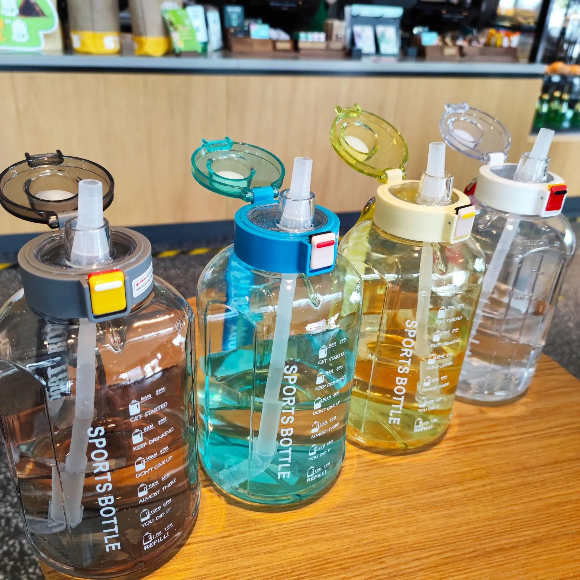 

Бутылка для воды большой емкости 1,2 л, чашка из соломы, термостойкая пластиковая чашка для воды, шкала времени, матовая Спортивная уличная Ст...