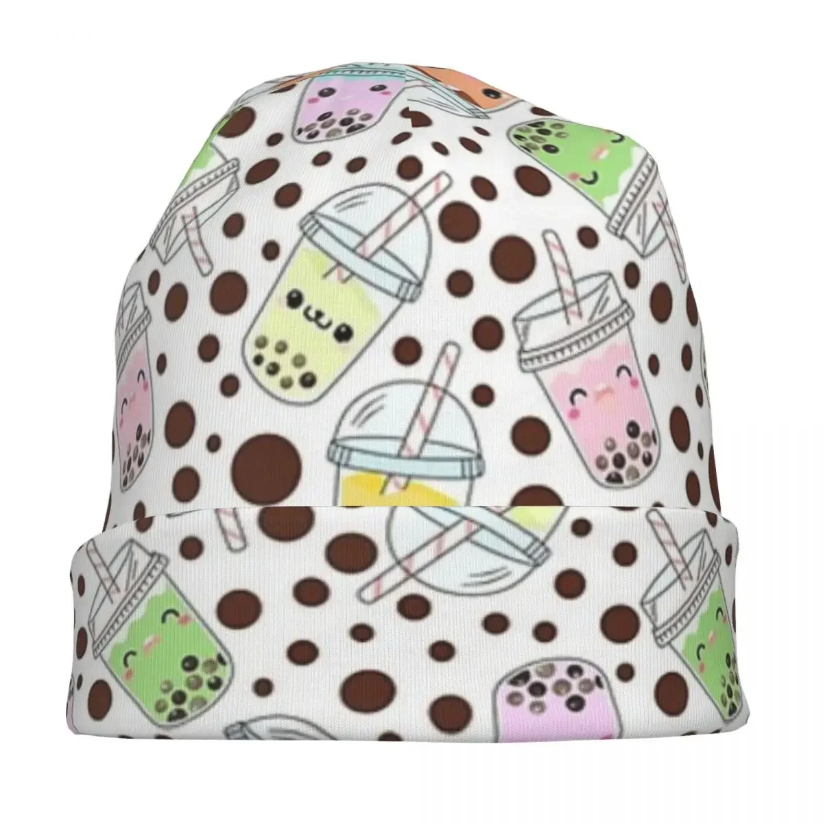 Yummy Bobba Bubble Tea теплая вязаная шапка модная шапка-капот осенне-зимняя уличная шапки