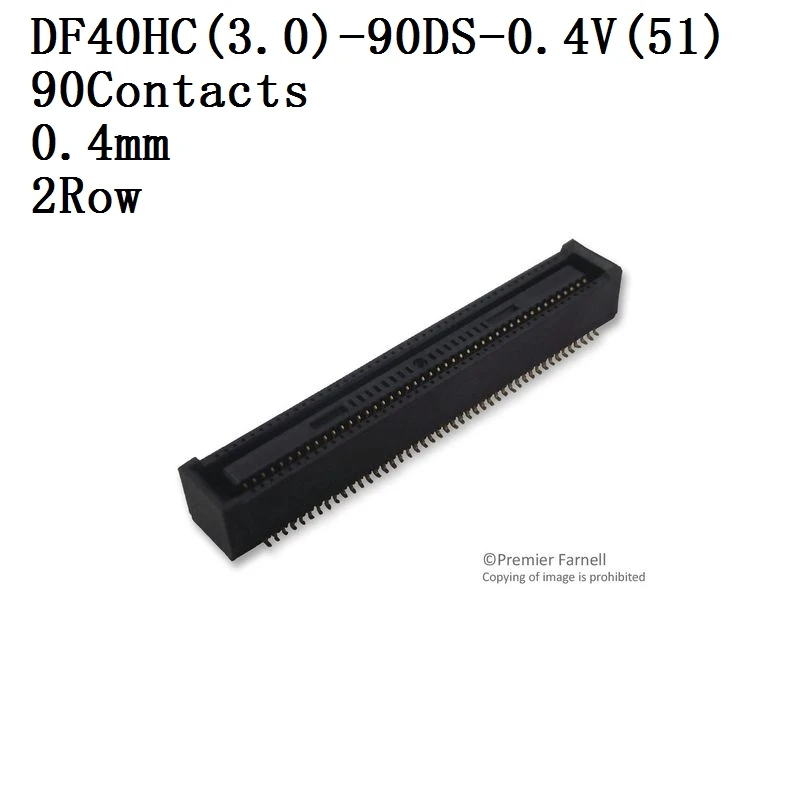 HIROSE-Conector DF40HC-3.0-90DS-0.4V,3.0-90DS-0.4V,3.5-80DS-0.4V,4.0-60DS-0.4V Connector, Header, 0.4 mm, 2 Row, Socket