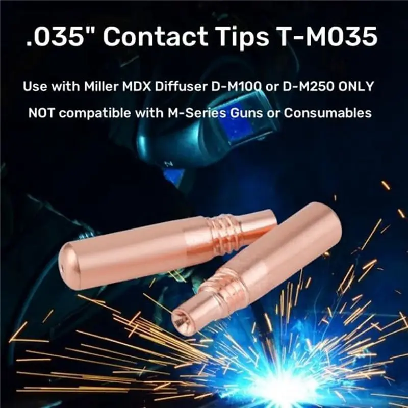 Специальное предложение: Сварочные наконечники MIG 0,9 мм для горелок Miller MDX, совместимые с диффузорами Miller MDX D-M100, D-M250, T-M035. (art.: 3920db95a17b3) - 3920db95a17b3