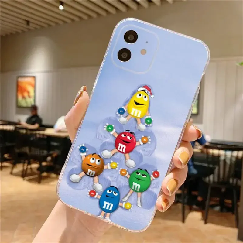 Чехол для телефона M-M&ampMs-s C-Chocolate iPhone 15 14 13 12 11 Plus Pro Max XR XS X 7 8 SE мини-прозрачный