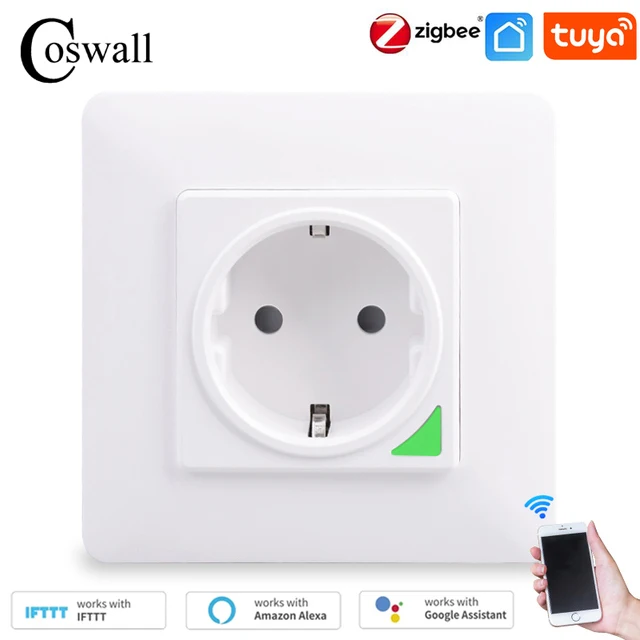 

Розетка Zigbee 3,0 Zigbee2mqtt с таймером, настенная, одинарная, двойная, тройная, Европейская/французская, программируемая, работает с Alexa Google Home