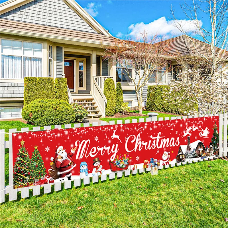 Рождественский Баннер Длинный Знак Для Дверного Проема Подвесной Декоративный