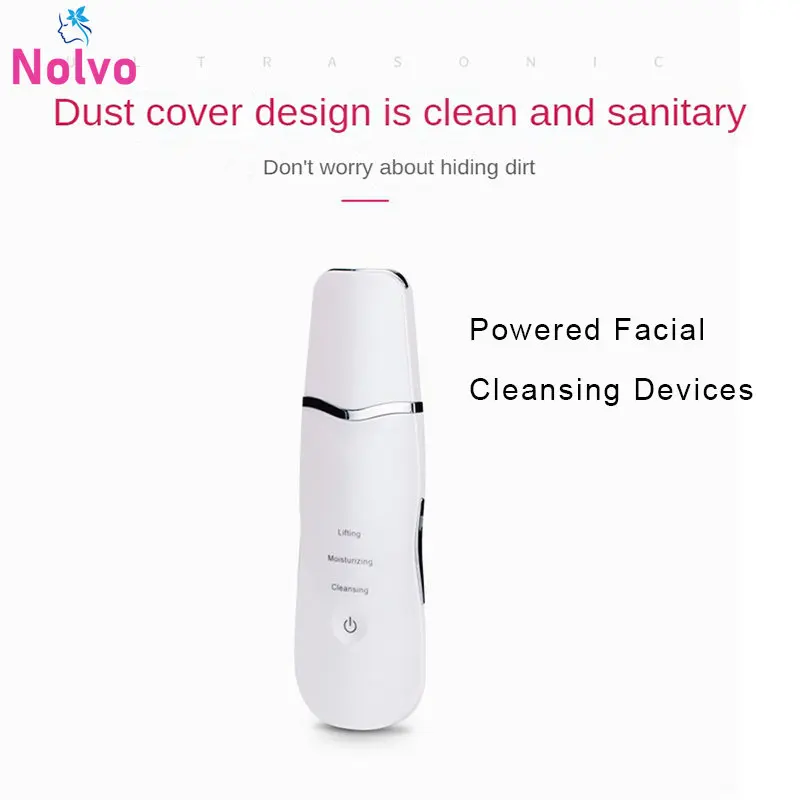 

High-Frequency Vibration Facial Massager Ultrasonic Skin Scrubber Cleaning Skin Massager Face Lifting Skin Peeling Pores Cleaner