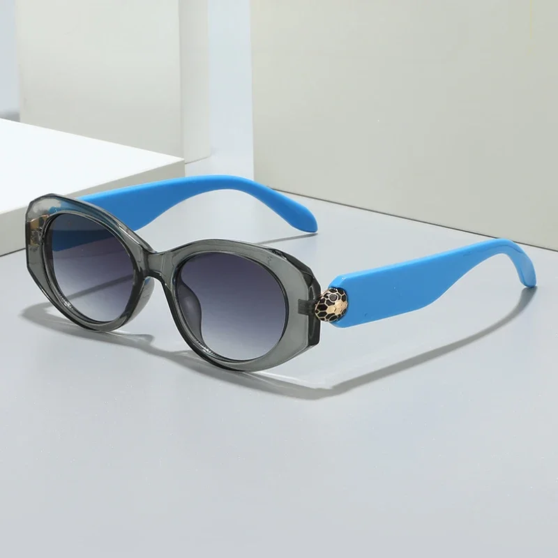 2024 роскошные винтажные металлические солнцезащитные очки кошачий глаз со