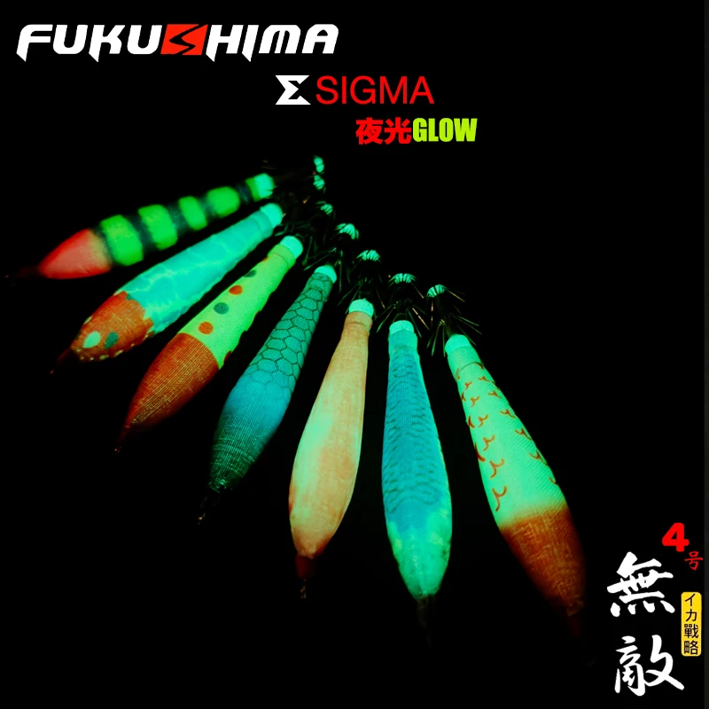 Фото FUKUSHIMA SIGMA SQUID JIG GLOW BODY ДВОЙНЫЕ КРЮЧКИ OPPAI SUTTE NUNOMAKI МЯГКИЕ КОДЫ ATTRACTS SQUID BAIT SHRIMP ФОРМА №1