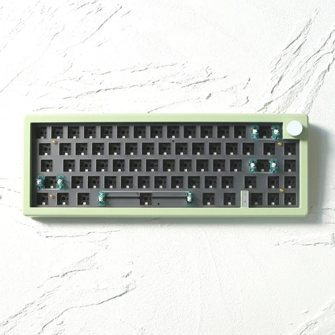 GMK67 65% набор механической клавиатуры с темно-красной подсветкой, bluetooth 2,4G, беспроводная проводная клавиатура на заказ с RGB-подсветкой