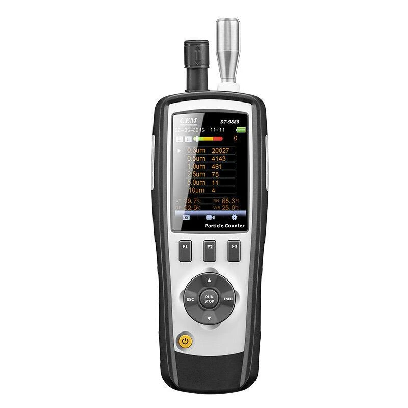 

DT-9880 профессиональный ручной PM0.3,PM2.5,10 мкм пневматический лазерный счетчик частиц воздуха для детектора качества чистых помещений цена