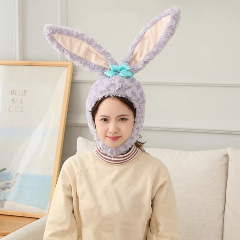 

Women Girls Sweet Ballet Bunny Ears Plush Hat Fluffy Fuzzy Headgear Stuffed Toys Cartoon Rabbit Animal Easter Drop Shipping