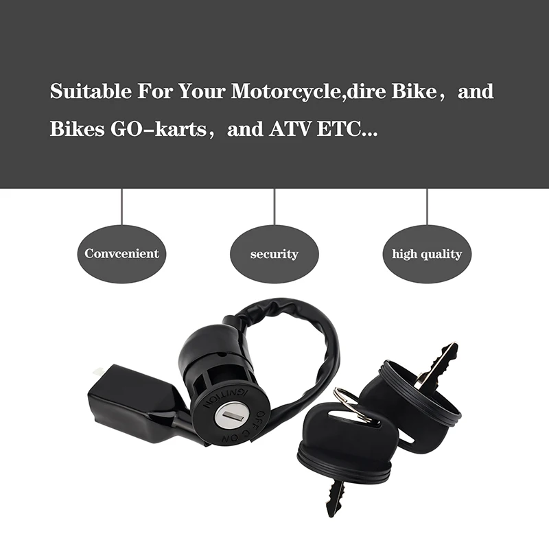 Выключатель ключа зажигания мотоцикла Электрический дверной замок для Polaris ATV