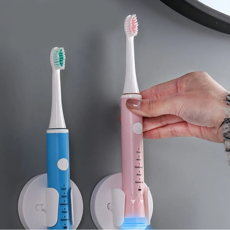 

Electric Toothbrush Holder Wall-Mount Stand Rack Elastic Protect Keep Dry Traceless Tooth Brush Base Bathroom Accessories