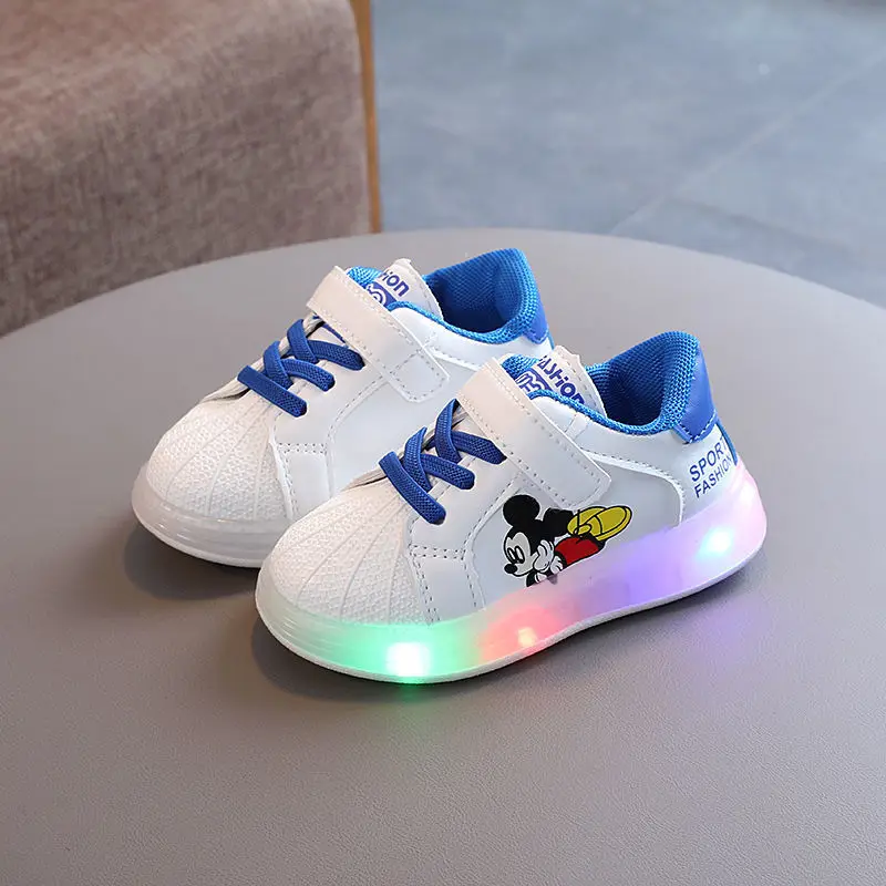 Lovely Infant Tenis LED Lighted Cute Hot Sales First Walkers Classic Sports Running Toddlers 5 Stars Baby Girls Boys Shoes