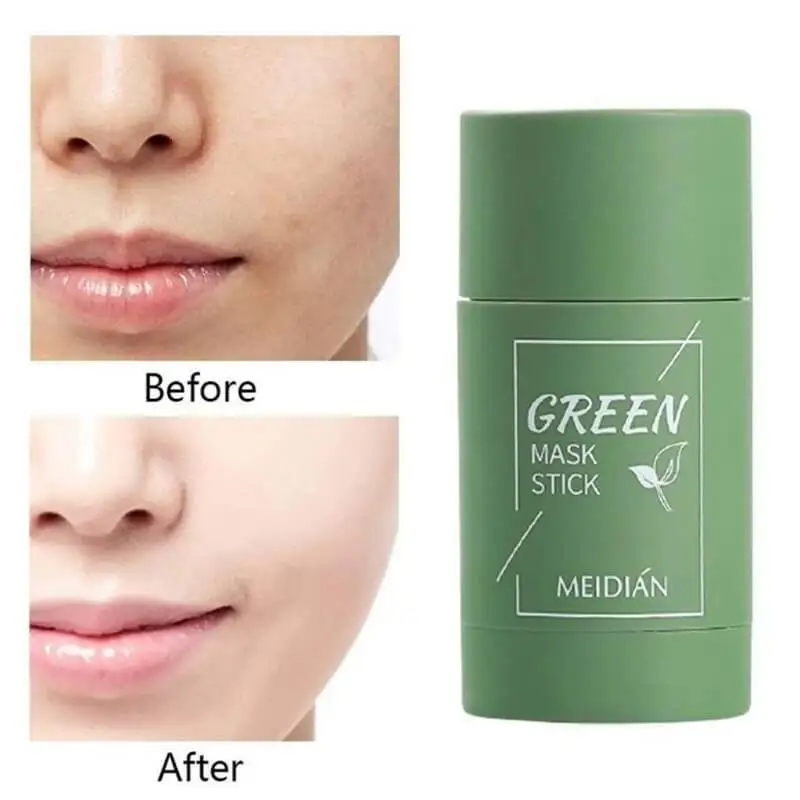 

Green Tea Deep Cleansing Mud Mask Oil Control Anti-Acne Eggplant Solid Masks Purifying Mask Moisturizing Skin Care DropShipping