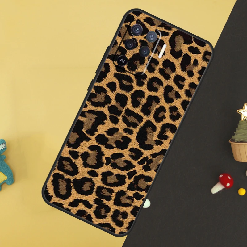 Леопардовый принт для OPPO A57S A53S A54S A98 A78 A58 A79 A15 A17 A77 A16 A76 A96 A52 A72 A5 A9 A94 A74 чехол