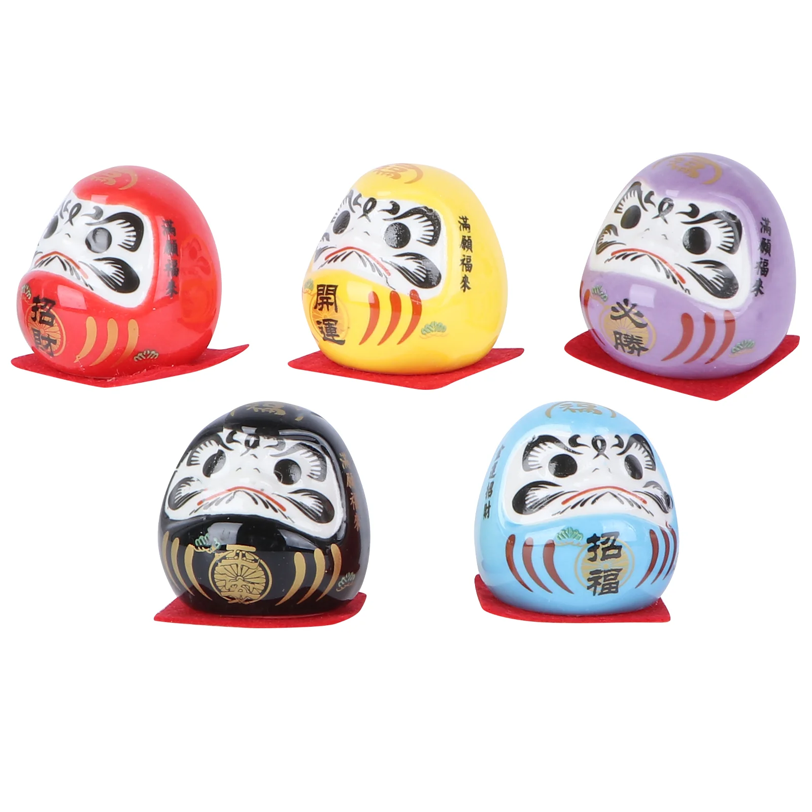 

Cat Lucky Daruma Japanese Statue Fortune Mini Ceramic Figurine Maneki Neko Figurines Wealth Decor Good Figure Luck Ornament Shui