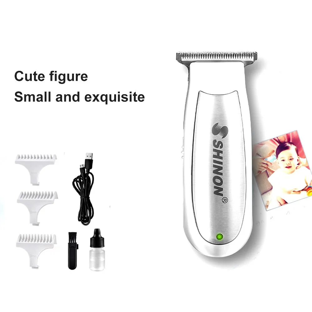 

Машинка для стрижки волос Автоматическая, бесшумная Водонепроницаемая аккумуляторная машинка для дома и сна, без масла, для детей и взрослы...