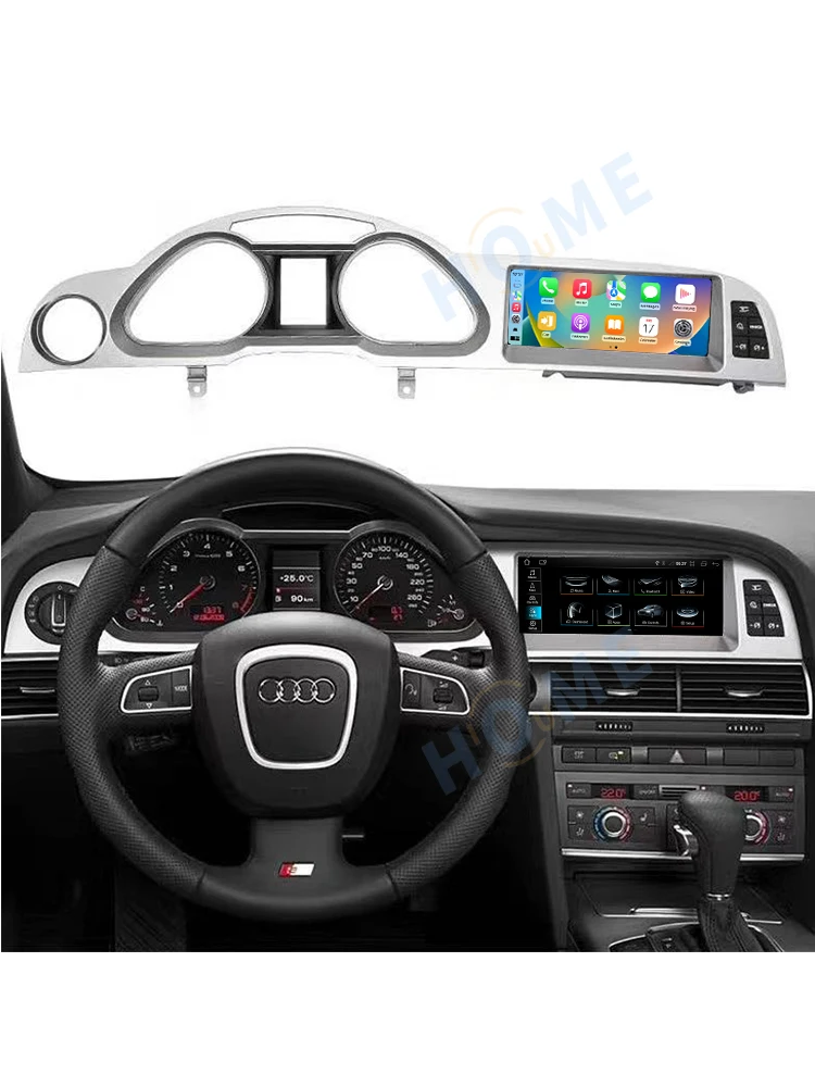 Автомагнитола с GPS-навигацией экран 8 дюйма Android 13 + 128 ГГц для Audi A6 C6 4F 2005-2012