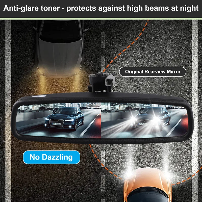 Зеркало заднего вида для салона автомобиля с автоматическим тусклым