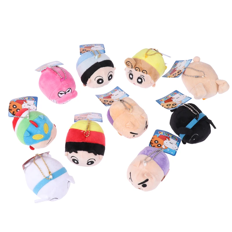 

Crayon Shin-chan Plush Toy Cute Soft Stuffed Pendant Bag Decoration BURIBURI ZAEMON Shiro Stuffed Toy Keychain For Child Gift