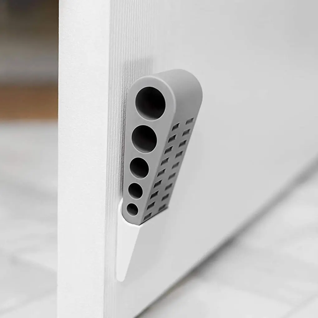 

4piece Safe Stopper Door Wedge - Conference Room Secure And Organized Rubber Door Stop Stop Wedge Safety Floor Style 2 1