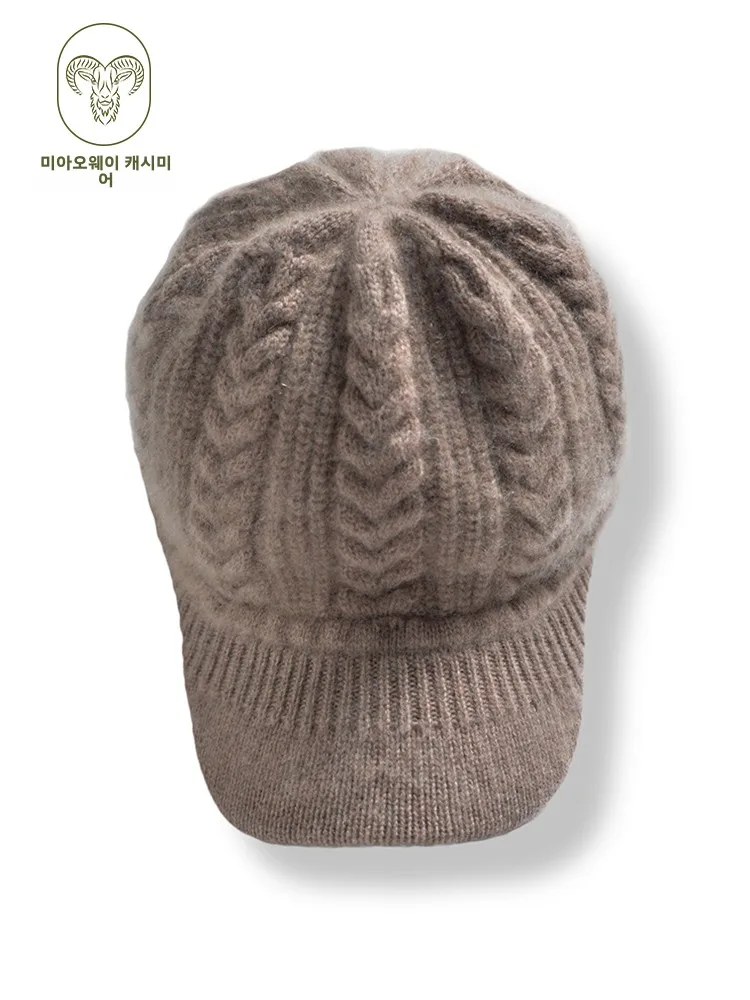 2024 осенне-зимняя новая женская шляпа с полями из % чистого кашемира повседневная