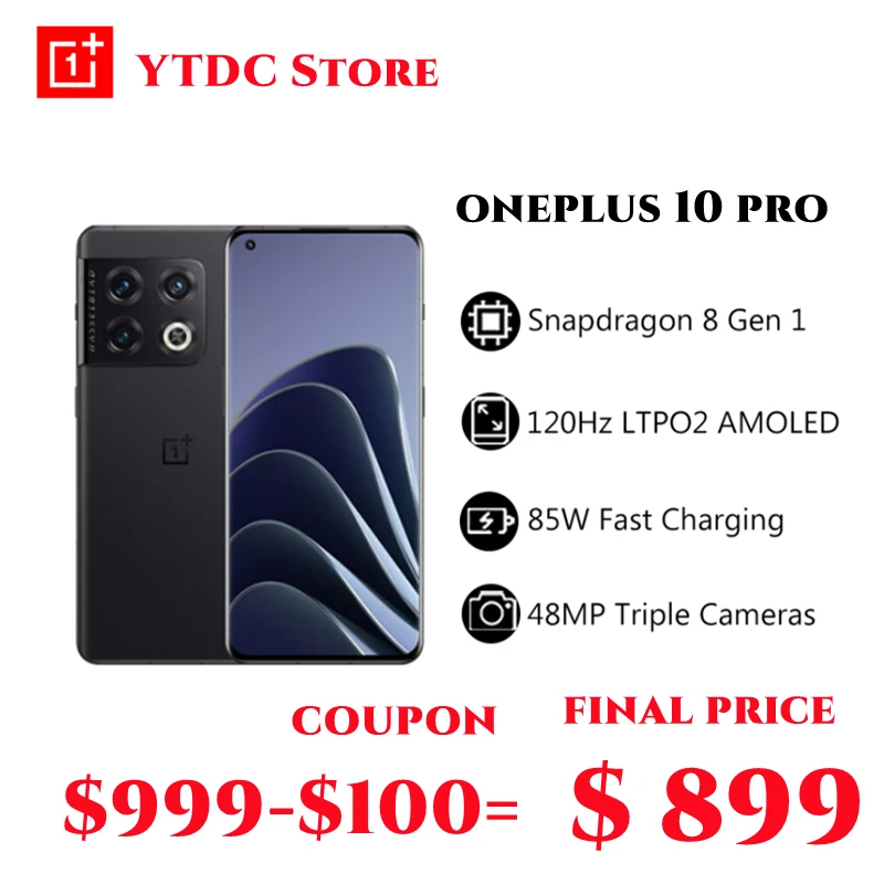 

Оригинальный смартфон OnePlus 10 Pro, 10 Pro, фотосессия, 12 Гб, 256 ГБ, Snapdragon 8 Gen 1, мобильный телефон с быстрой зарядкой 80 Вт