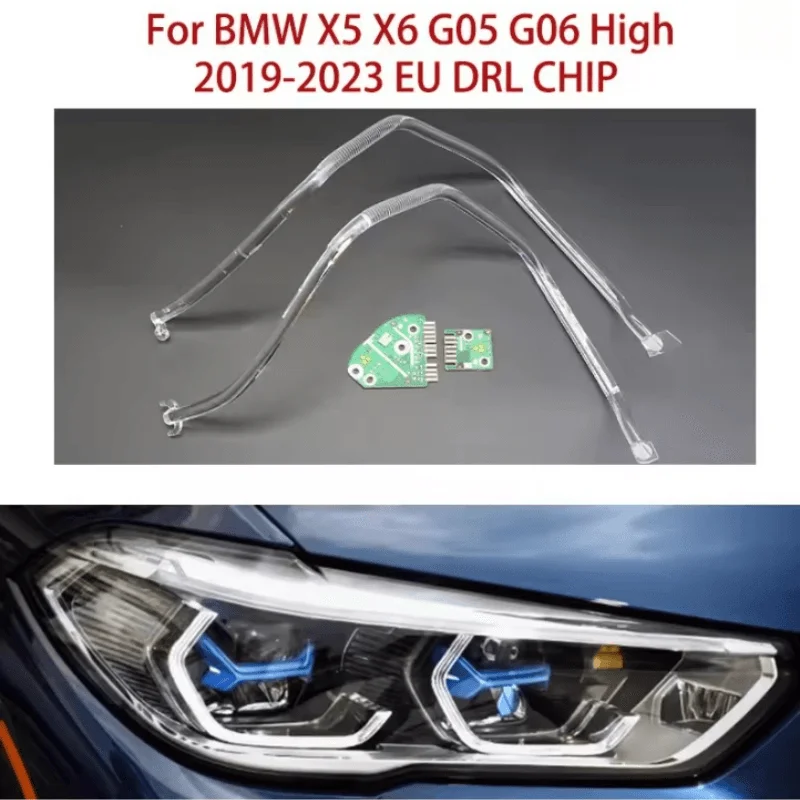 Фото Белые световые трубки автомобильного DRL ЧИП Angel Eyes для BMW X5 X6 G05 G06 LED 2019 2020 2021 2022 2023 Европейская версия DRL Strips №2