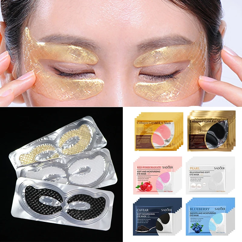 

3/5/8/10Pair Anti Wrinkle Eye Mask Eye Patches Repair Fine Lines Moisturizing Firming Skin Care Collagen Crystal Eye Mask Pad