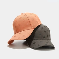 ins wild hat female spring and autumn new leaves full top embroidery casual baseball cap fashion trend couple peak caps trend
