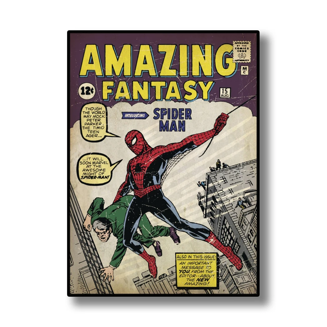 Художественный постер MINISO Человек-паук на холсте