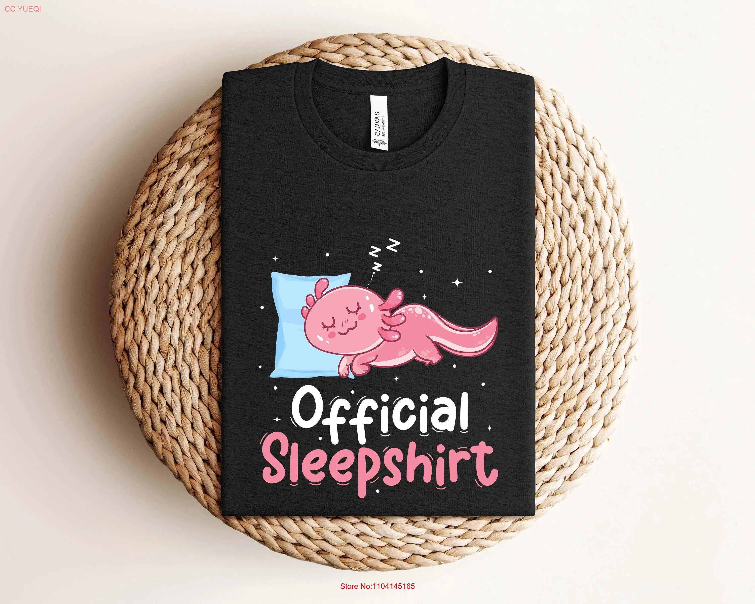 Официальная рубашка для сна футболка Axolotl милая забавная одежда с котенком