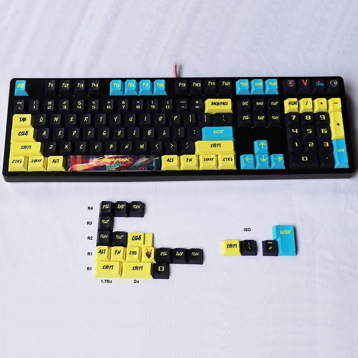 Клавиатуры Cyberpunk Cherry Profile PBT Dyesub для MX переключателей на 61 63 67 68 75 84 87 96 98 100 104 FC980