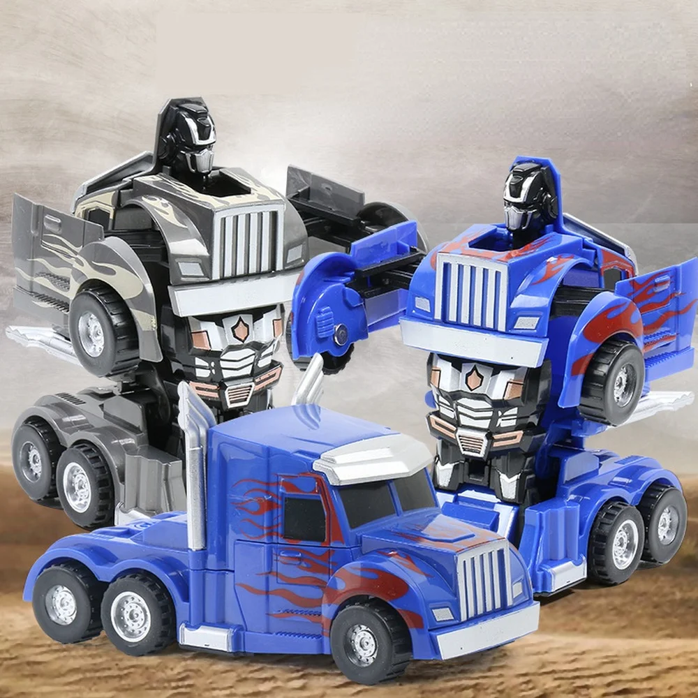 

14 см подарок-трансформер один шаг экшн-фигурка модель деформация игрушка детская машина инерционная машина Робот игрушка подарок игрушки д...