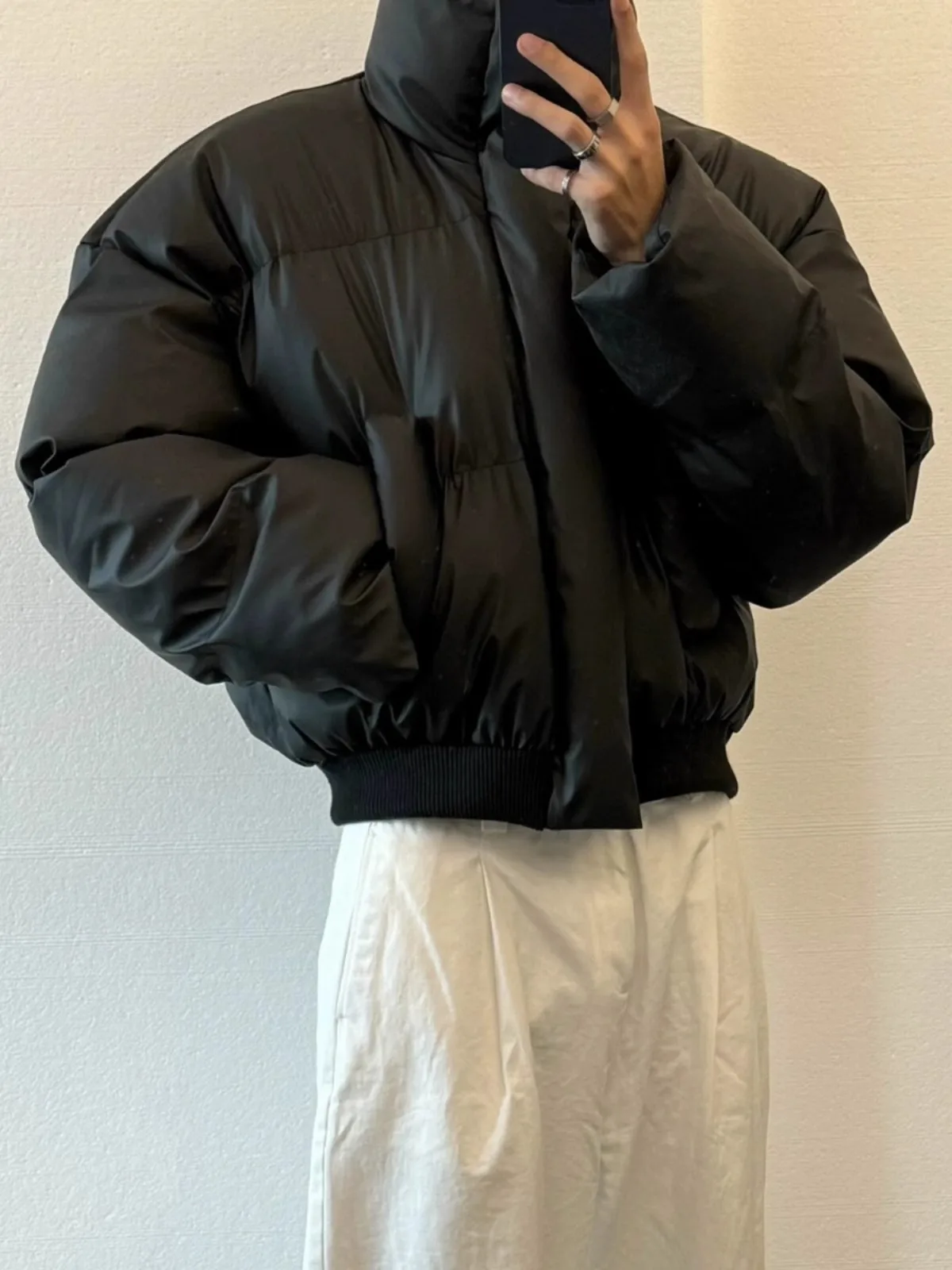 Куртка из искусственной кожи на хлопковой подкладке мужская зимняя американская