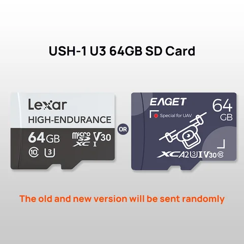 Карта памяти Lexar High Endurance 64 ГБ Micro SD USH-1 U3 Max 100 МБ/с Водонепроницаемая TF-карта для видеорегистратора 70mai 4K A800S, A500S
