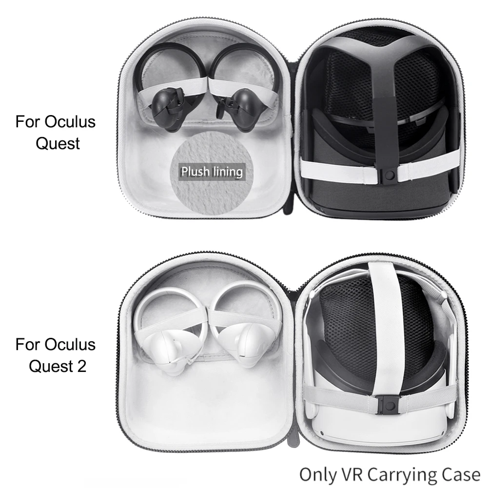 

Zippered With Strap Hard EVA Outdoor Accessories Portable Shockproof VR Carrying Case Protective Lightweight For Oculus Quest 2
