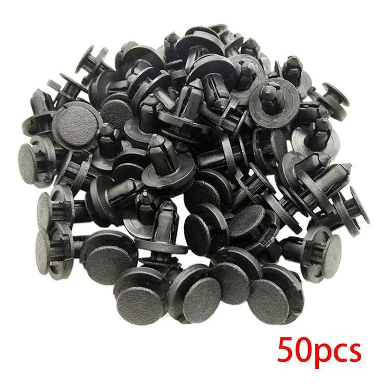 

50 шт./компл. 8 мм, фиксатор с заклепками, пластмассовая магнитола, фиксирующие зажимы для Nissan Livina TIIDA Sylphy